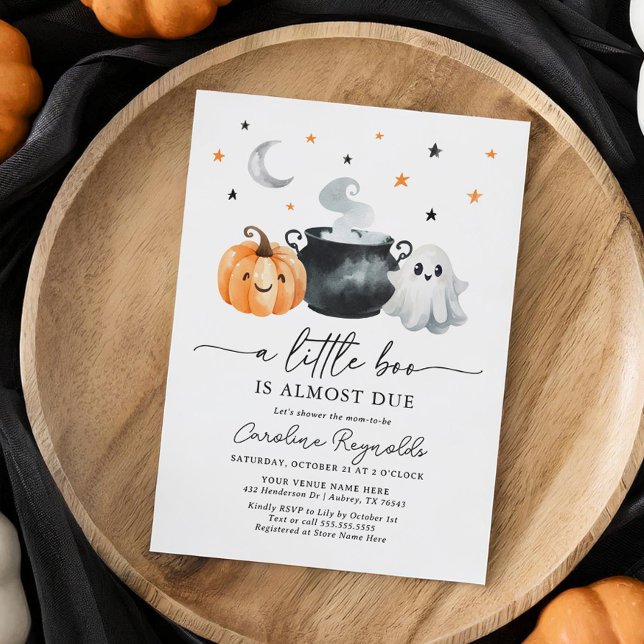 Invitation Baby shower d'Halloween du petit Citrouille Boo (Créateur téléchargé)