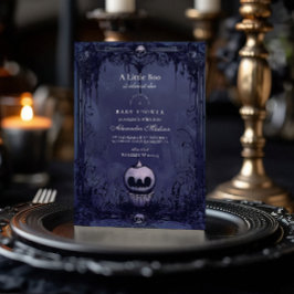 Invitation Baby shower d'Halloween gothique foncé violet