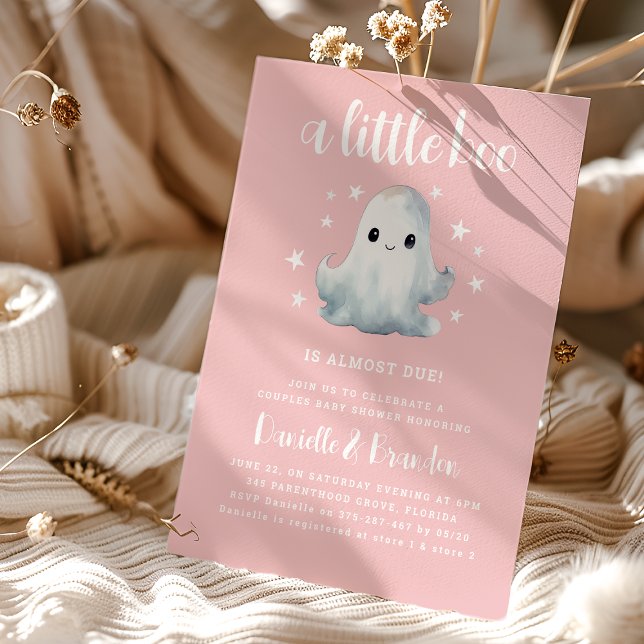 Invitation Baby shower d'Halloween Little Boo (Créateur téléchargé)