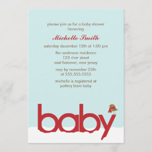 Invitation Baby shower d'hiver