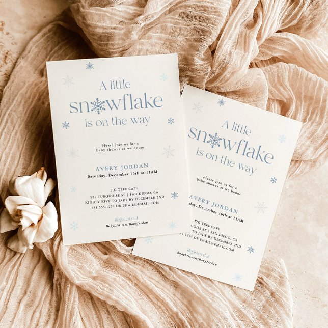 Invitation Baby shower d'hiver de Boho | Snowflake Wonderland (Créateur téléchargé)
