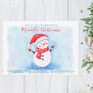Invitation Baby shower d'hiver de Little Snowman