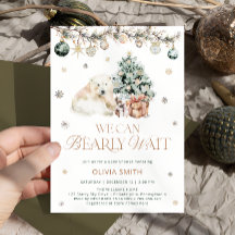 Baby shower d'hiver de l'ours polaire