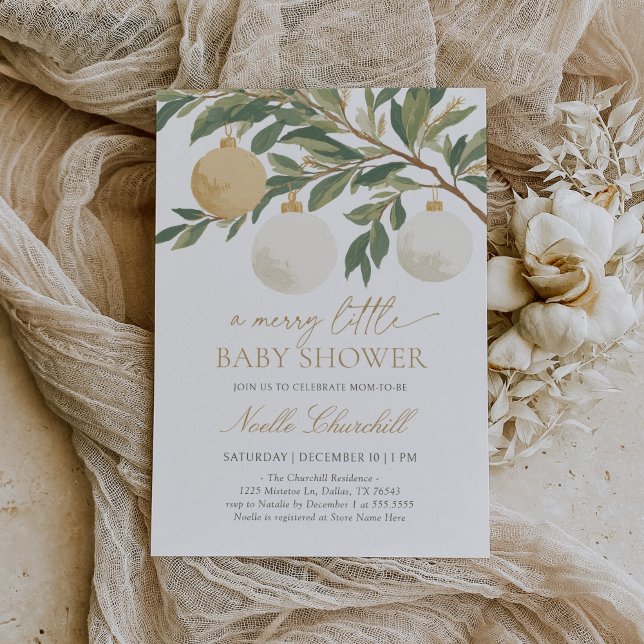 Invitation Baby shower d'hiver de Noël (Créateur téléchargé)