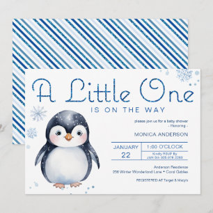 Invitation Baby shower d'hiver de Penguin