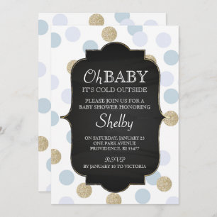 Invitation Baby shower d'hiver garçon