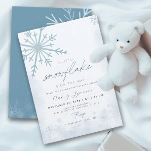 Invitation Baby shower d'hiver Little Snowflake