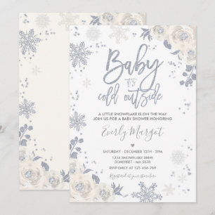 Invitation Baby shower d'hiver neutre pour les hommes et les