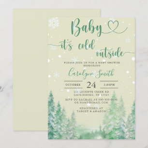 Invitation Baby shower d'hiver non sexiste