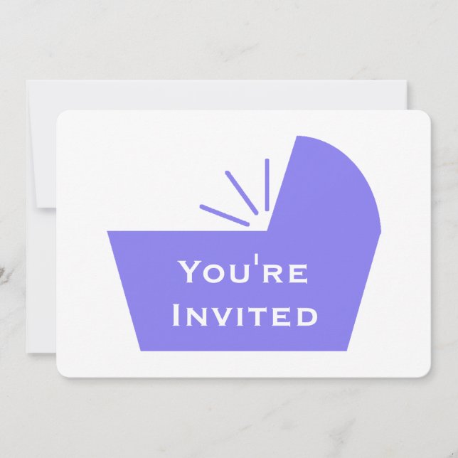 Invitation Baby shower d'icône de huche (Devant)