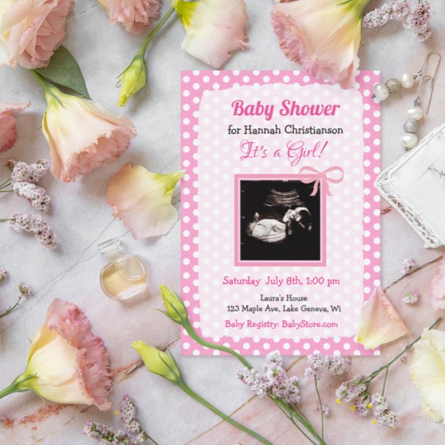 Invitation Baby shower d'images Ultrasound personnalisées (Créateur téléchargé)