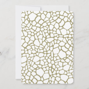 Invitation Baby shower d'impression Cram Gold White Giraffe