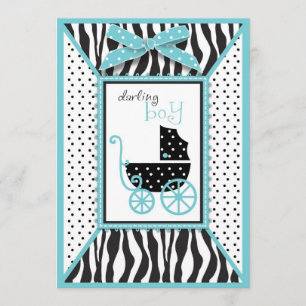 Invitation Baby shower d'impression Zebra et de transport de