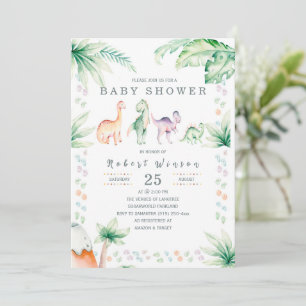 Invitation Baby shower Dinosaur