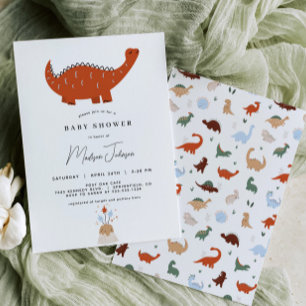 Invitation Baby shower Dinosaur