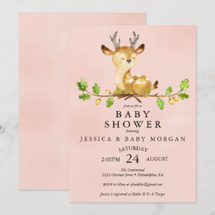 Invitation Baby shower d'invitation de Baby shower de cerfs r