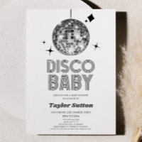 Baby shower Disco Ball 'Disco Baby' en argent