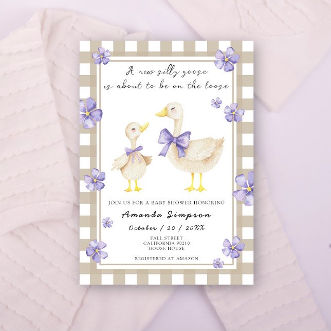Invitation Baby shower d'oie (Créateur téléchargé)