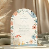 Baby shower d'oie bête bleu
