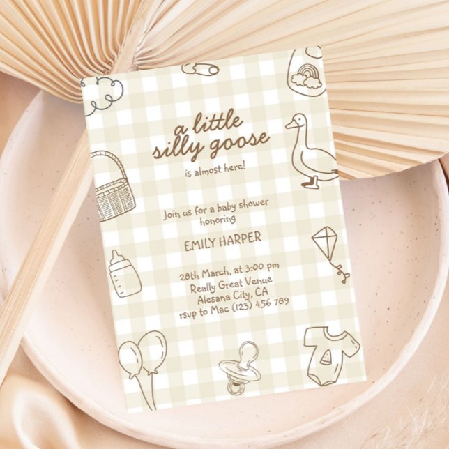 Invitation Baby shower d'oie de printemps à main t (Créateur téléchargé)