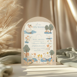 Invitation Baby shower d'oie fine