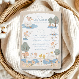 Invitation Baby shower d'oie fine