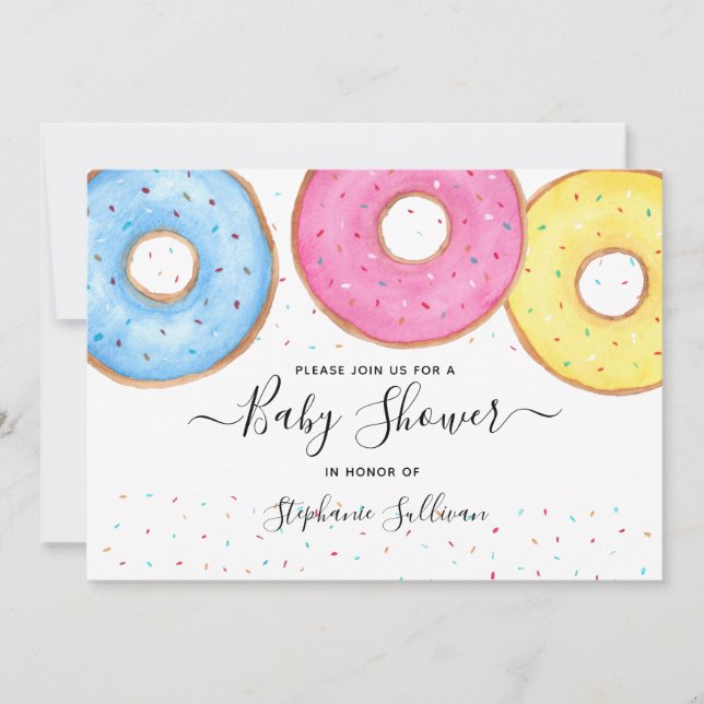 Invitation Baby shower Donuts (Devant)