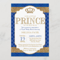 Baby shower d'or bleu Little Prince Royal