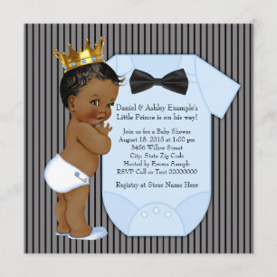 Invitation Baby shower d'origine africaine-américaine