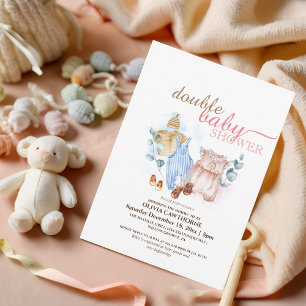 Invitation Baby shower Double Joli Baby shower moderne