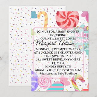 Invitation baby shower doux
