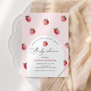 Invitation Baby shower doux Berry