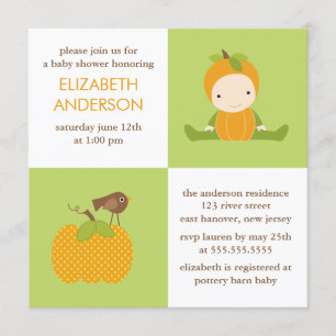 Invitation Baby shower doux d'automne