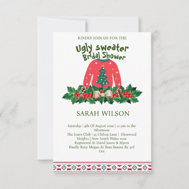 Invitation Baby shower doux hivernal (Devant)