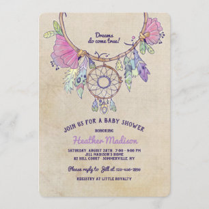 Invitation Baby shower Dream Catcher