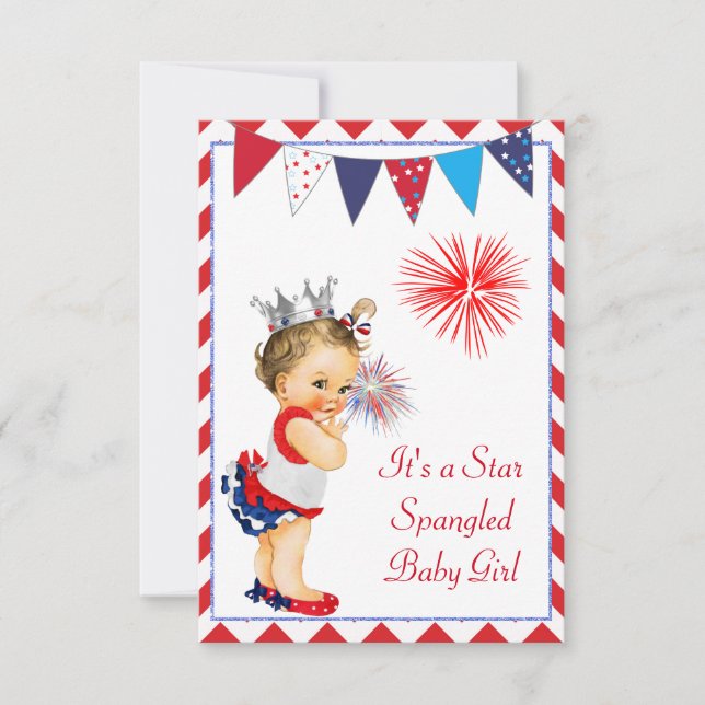 Invitation Baby shower du 4 juillet (Devant)