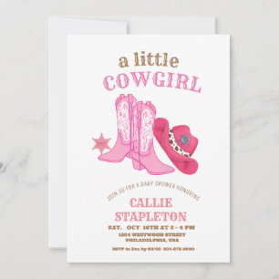 Invitation Baby shower du Baby shower Wild West Cowgirl