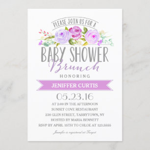 Invitation Baby shower du brunch   de baby shower