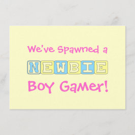 Invitation Baby shower du gamer