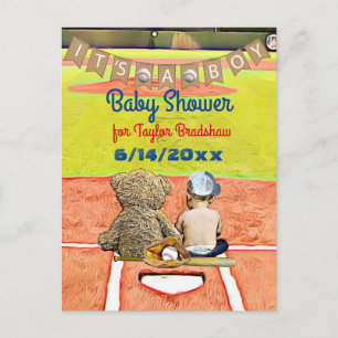 Invitation Baby shower du garçon à thème de baseba