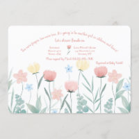 Baby shower du jardin aux fleurs d'aquarelle