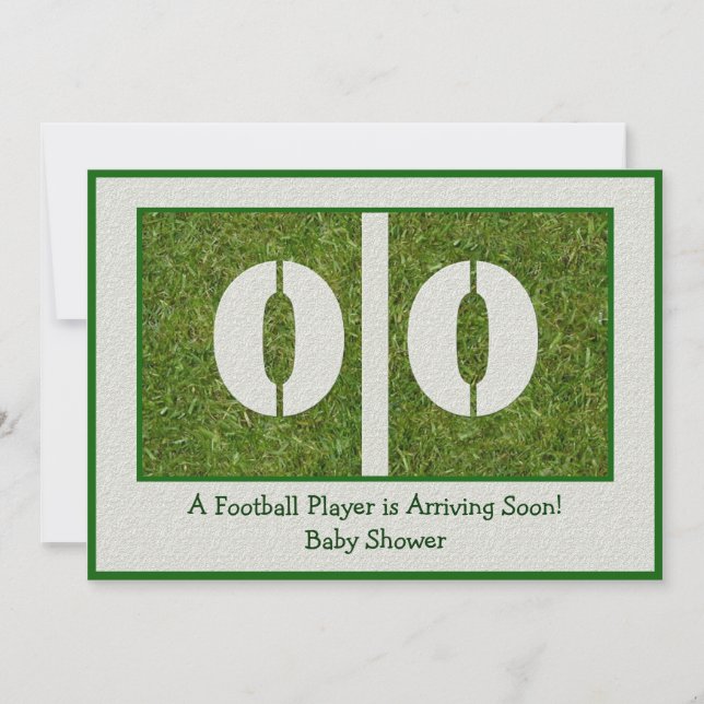 Invitation Baby shower du joueur de football nouveau-né (Devant)