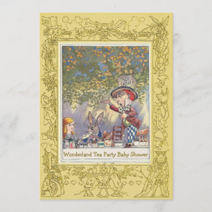 Invitation Baby shower du Mad Hatter's Wonderland Tea Party
