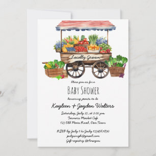 Invitation Baby shower du marché agricole local