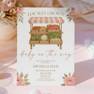 Invitation Baby shower du marché de l'éleveur de bébés local