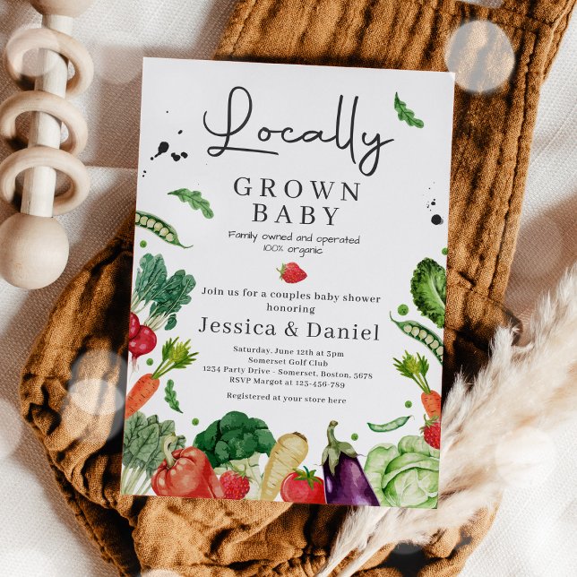 Invitation Baby shower du marché des fermiers cultivé localem (Créateur téléchargé)