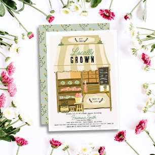 Invitation Baby shower du Marché des fermiers cultivés locale