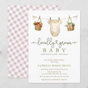 Invitation Baby shower du marché des producteurs de bébés cul