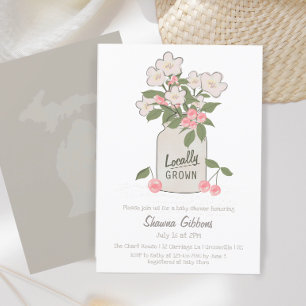 Invitation Baby shower du Michigan cultivé localement