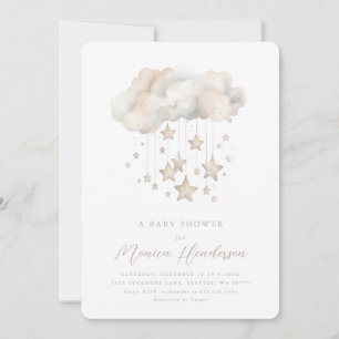 Invitation Baby shower du nuage et des étoiles